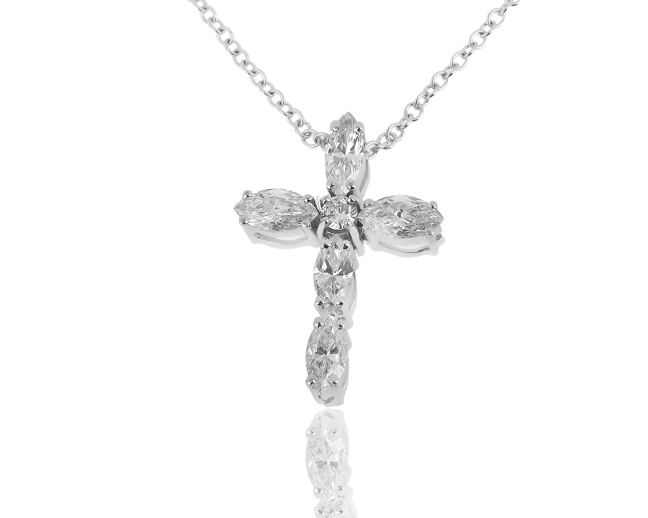 Прекрасный золотой кулон с бриллиантами 1.11ct