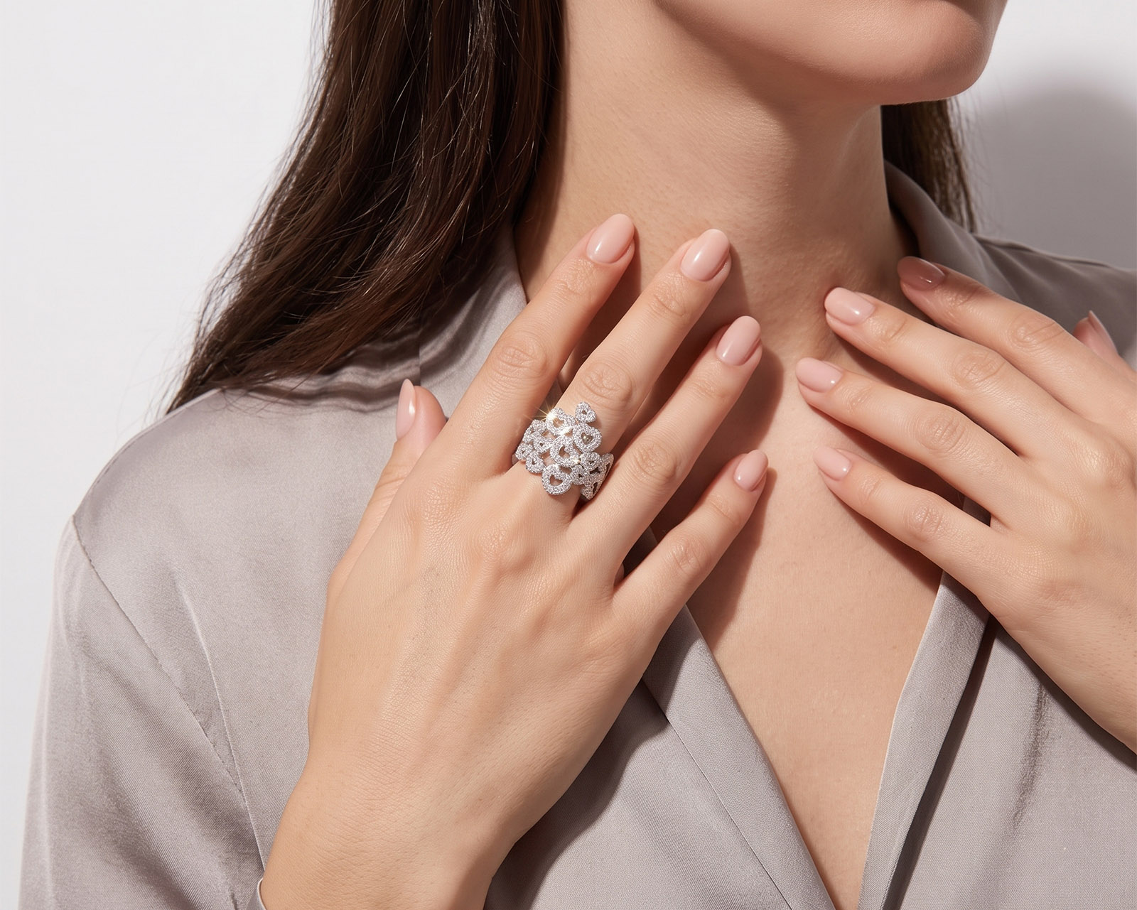Оригинальное золотое кольцо с бриллиантами 0.85ct Pasquale Bruni Amore