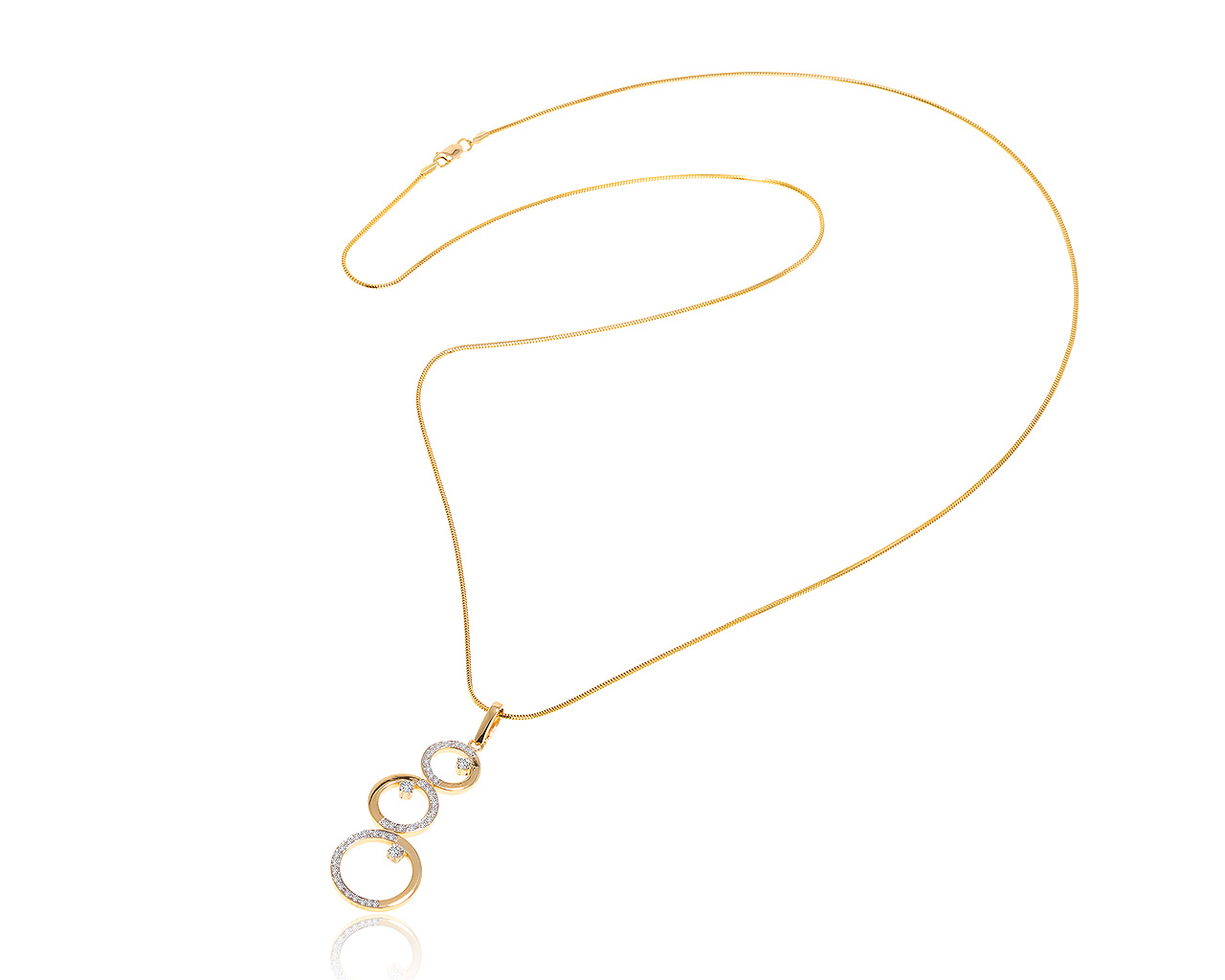 Превосходный золотой кулон с бриллиантами 0.54ct