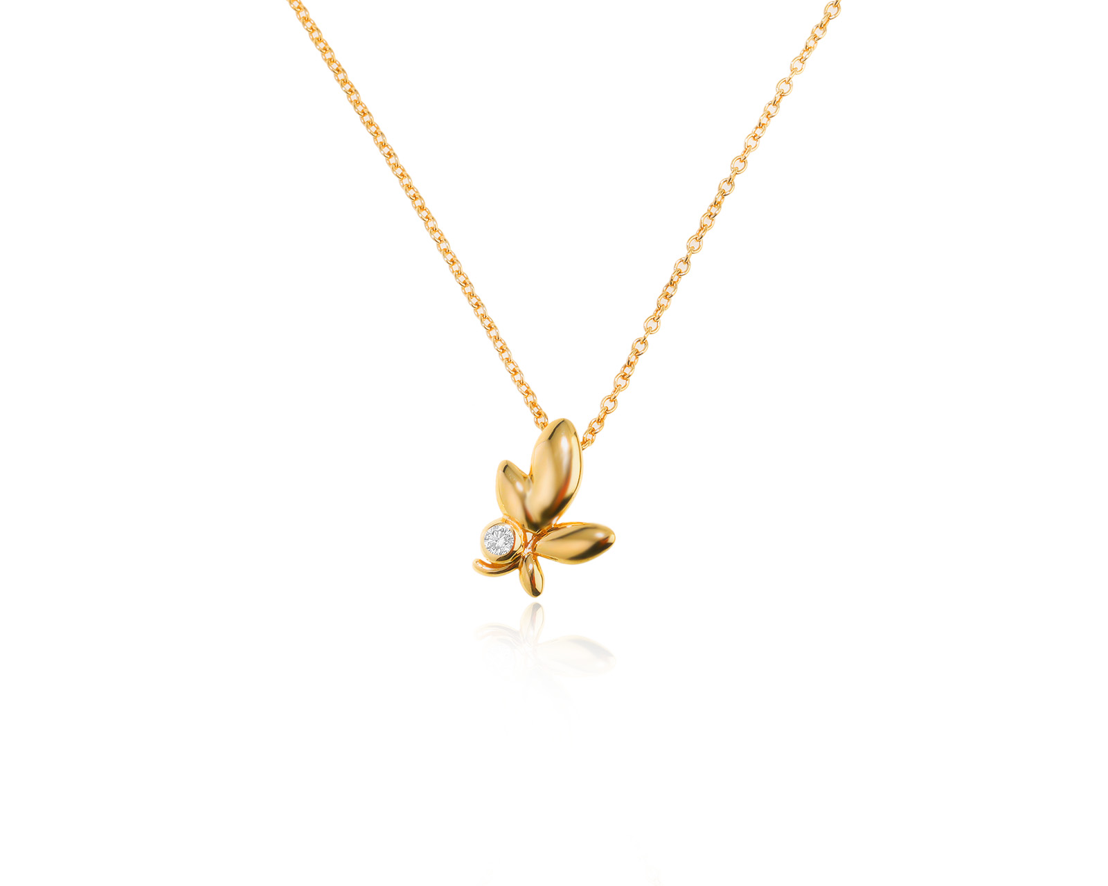 Оригинальное золотое колье Tiffany&Co Paloma Picasso Olive Leaf 081222/1