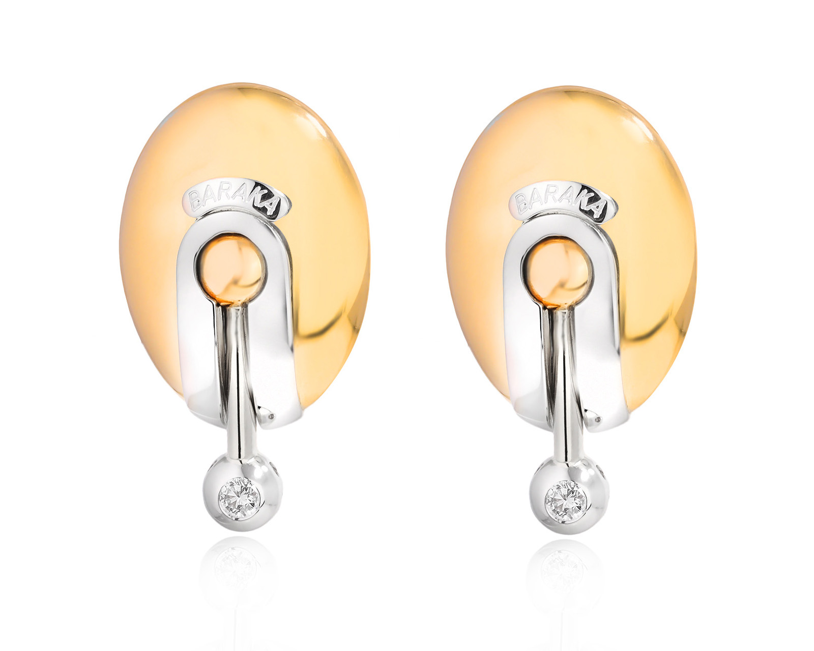 Оригинальные золотые серьги с бриллиантами 0.16ct Baraka 290725/11