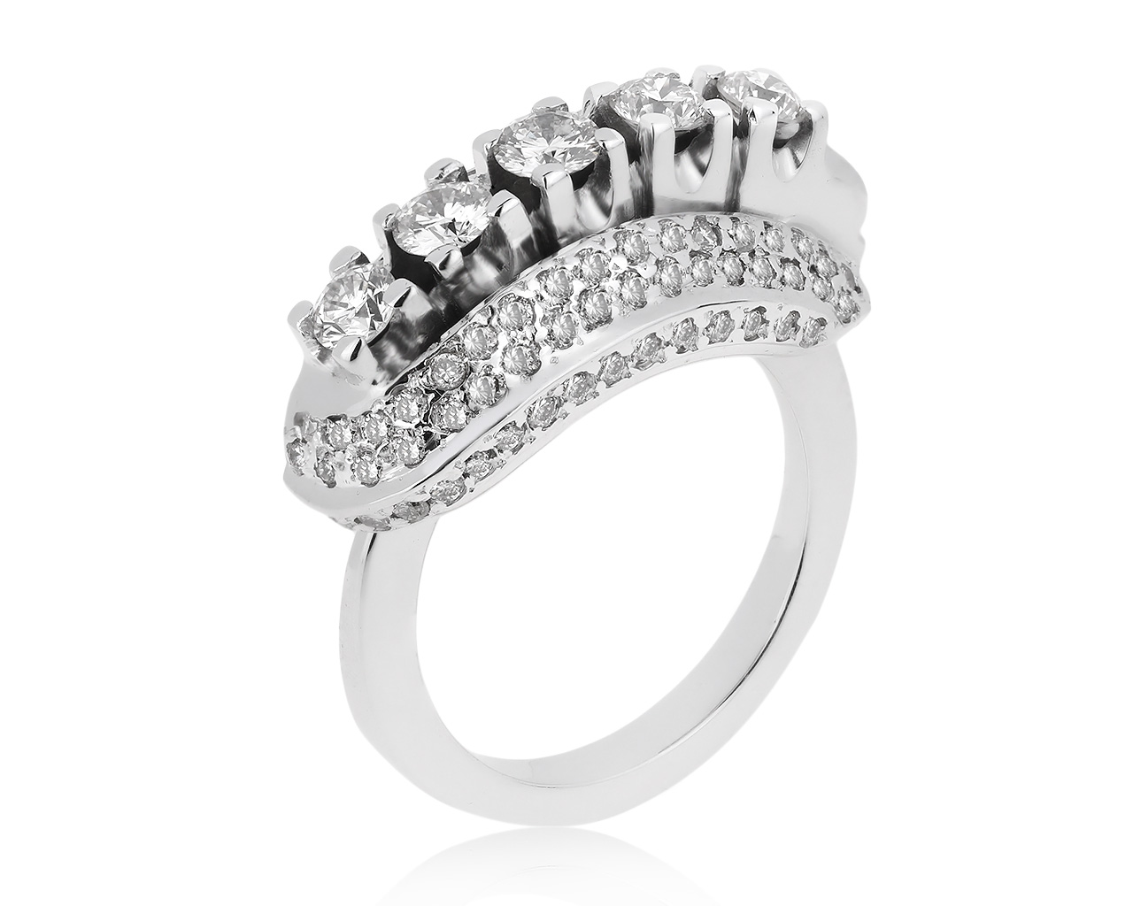 Винтажное золотое кольцо с бриллиантами 2.08ct СССР 061020/5