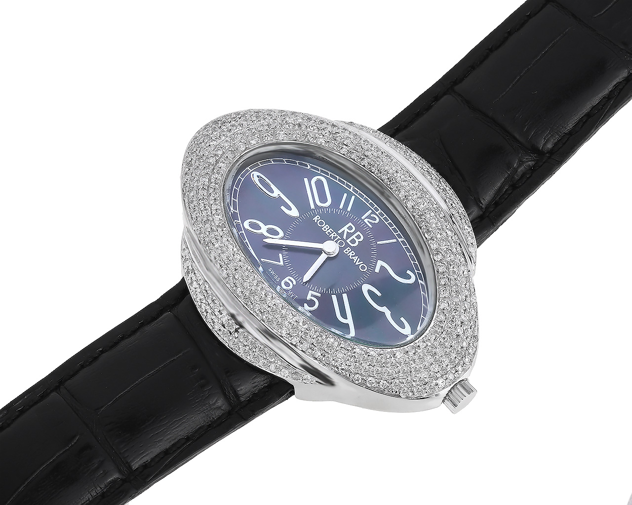 Оригинальные наручные часы с бриллиантами 1.37ct Roberto Bravo
