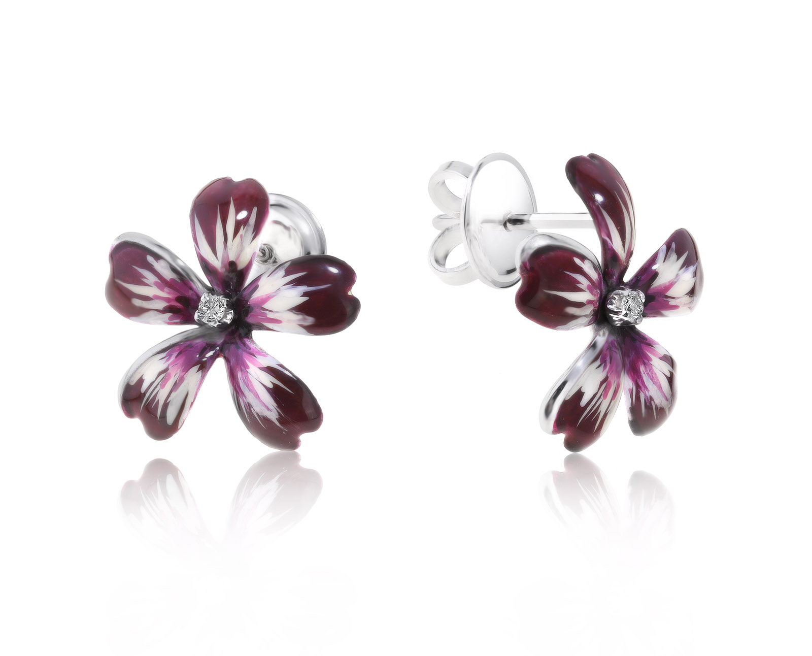 Оригинальные золотые серьги с эмалью Annamaria Cammilli 040921/8