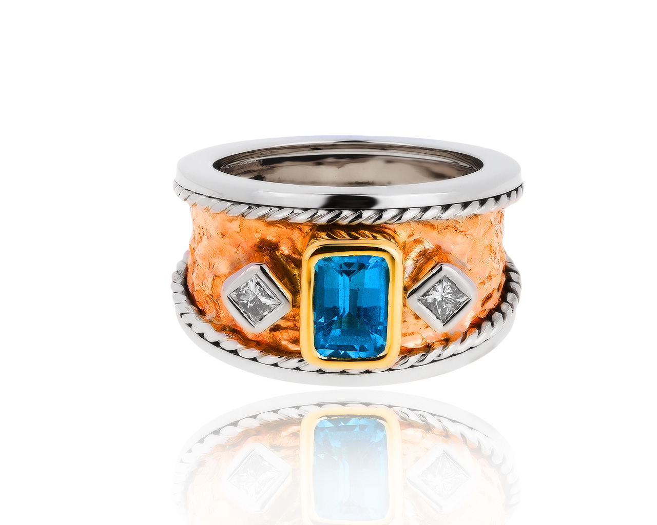 Роскошное золотое кольцо с бриллиантами 0.20ct