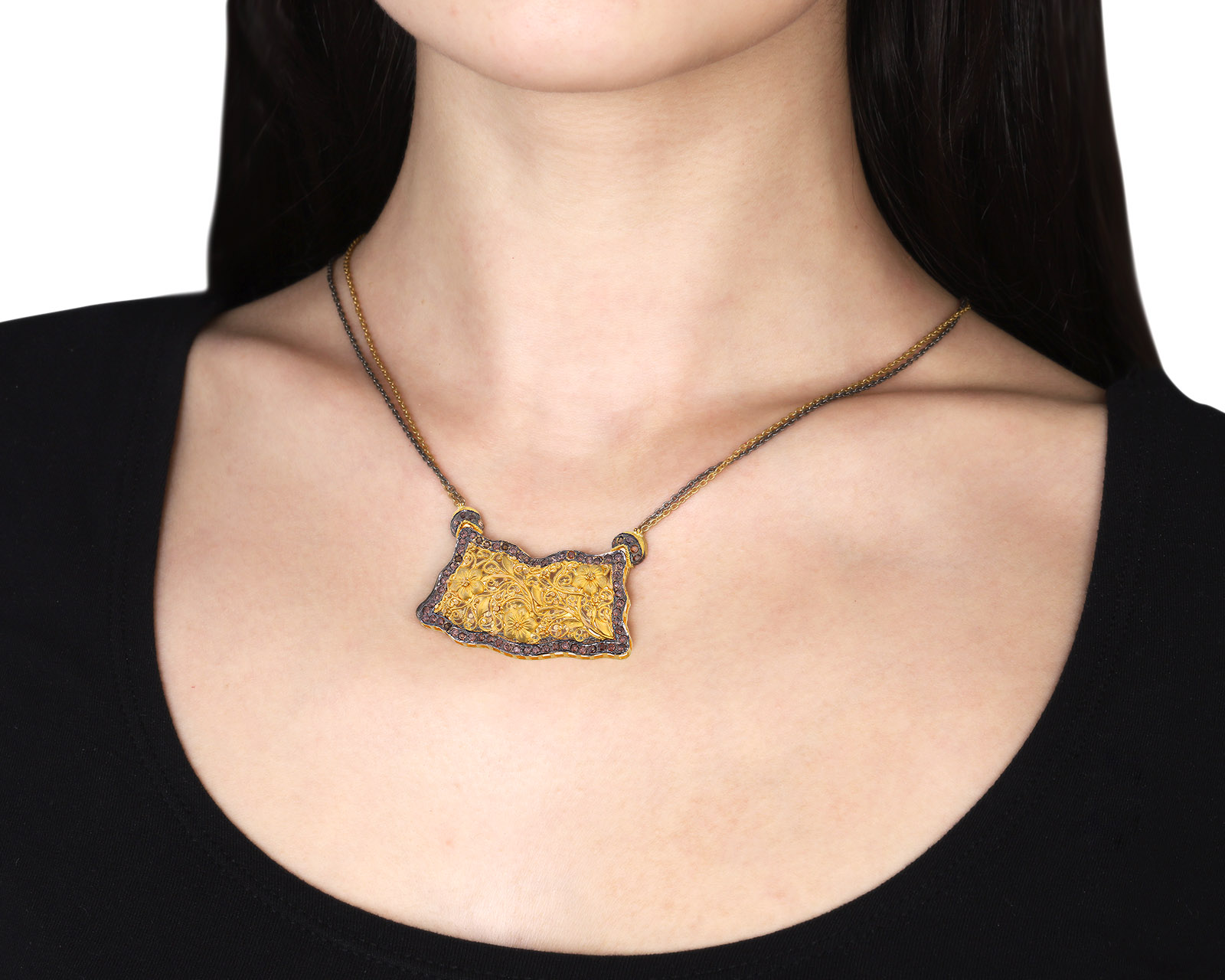 Оригинальное золотое колье Damas