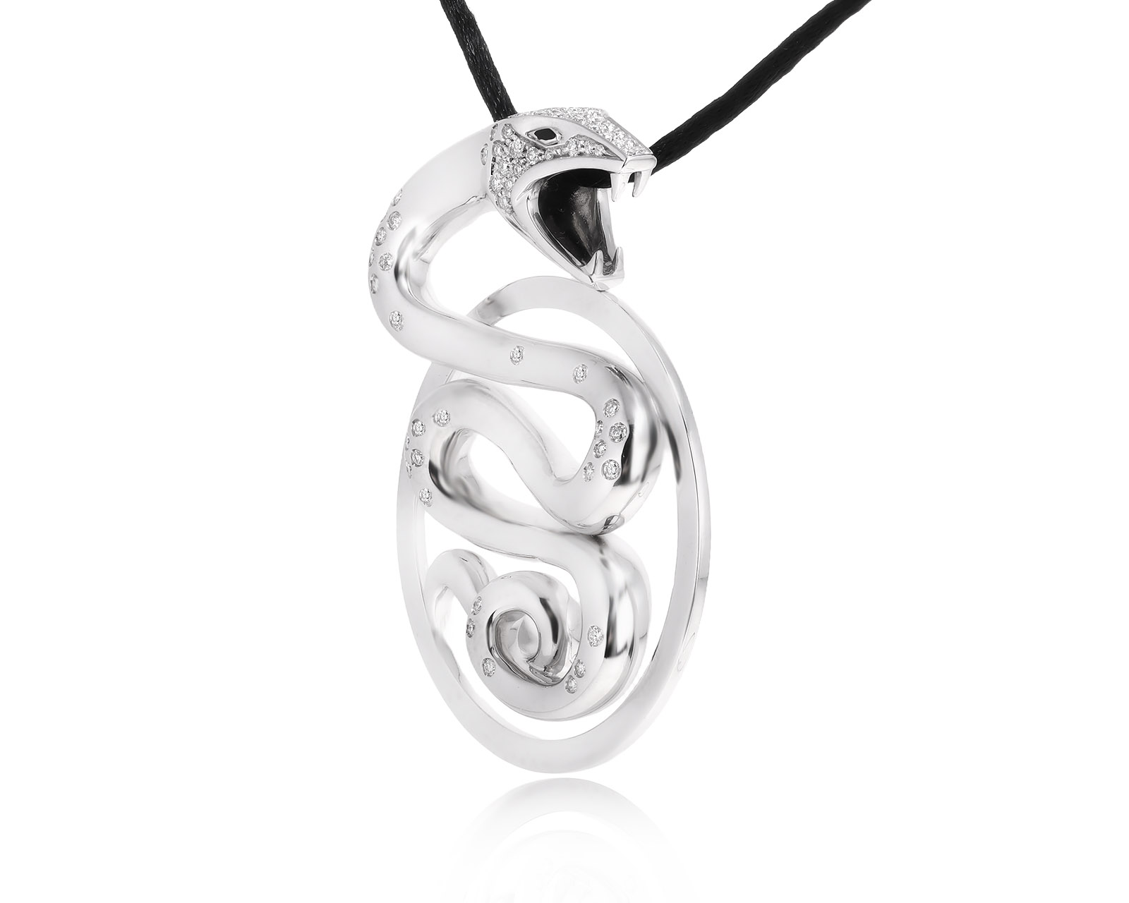 Оригинальный золотой кулон с бриллиантами 1.25ct Boucheron Trouble Serpent