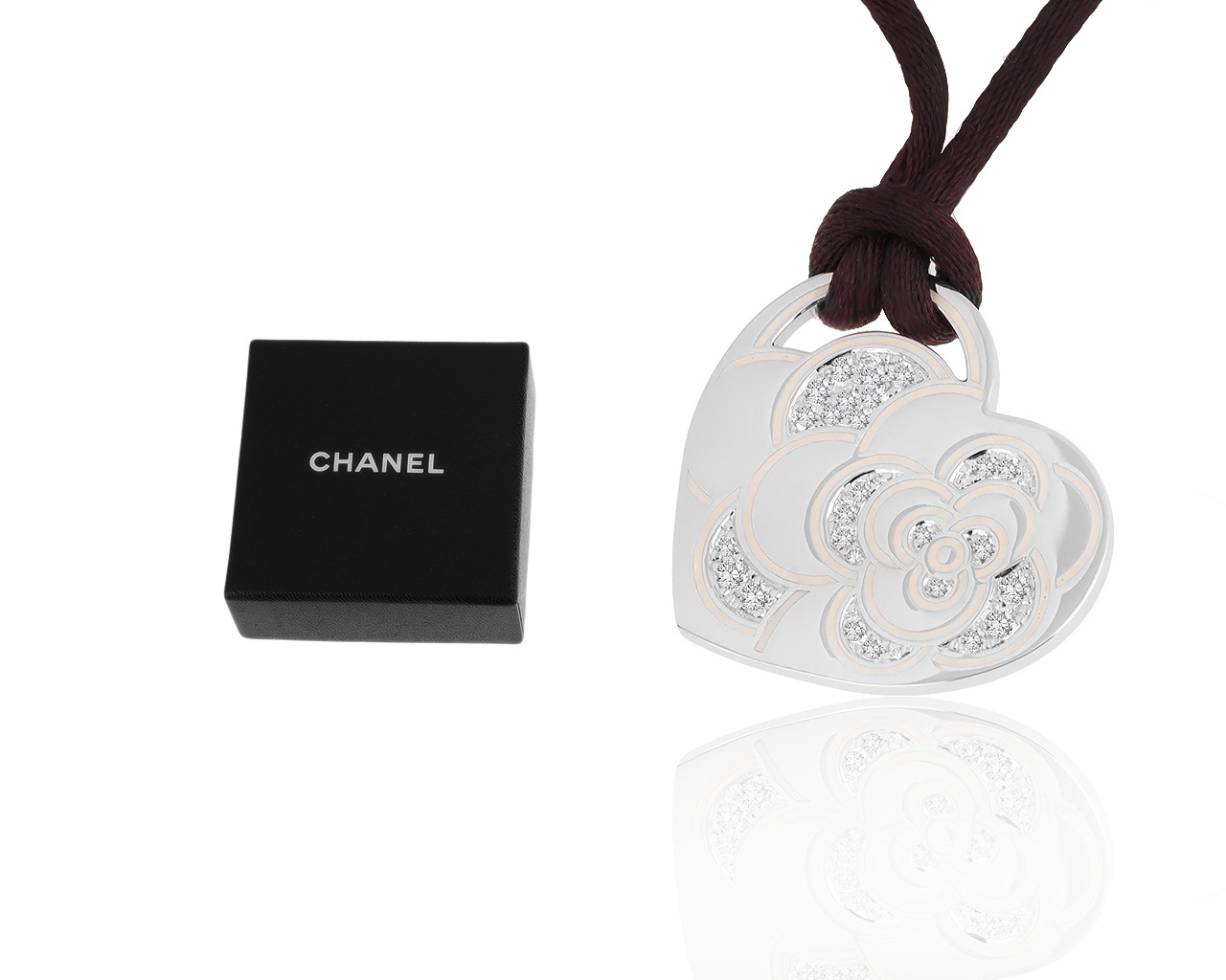 Оригинальный золотой кулон с бриллиантами 0.50ct Chanel