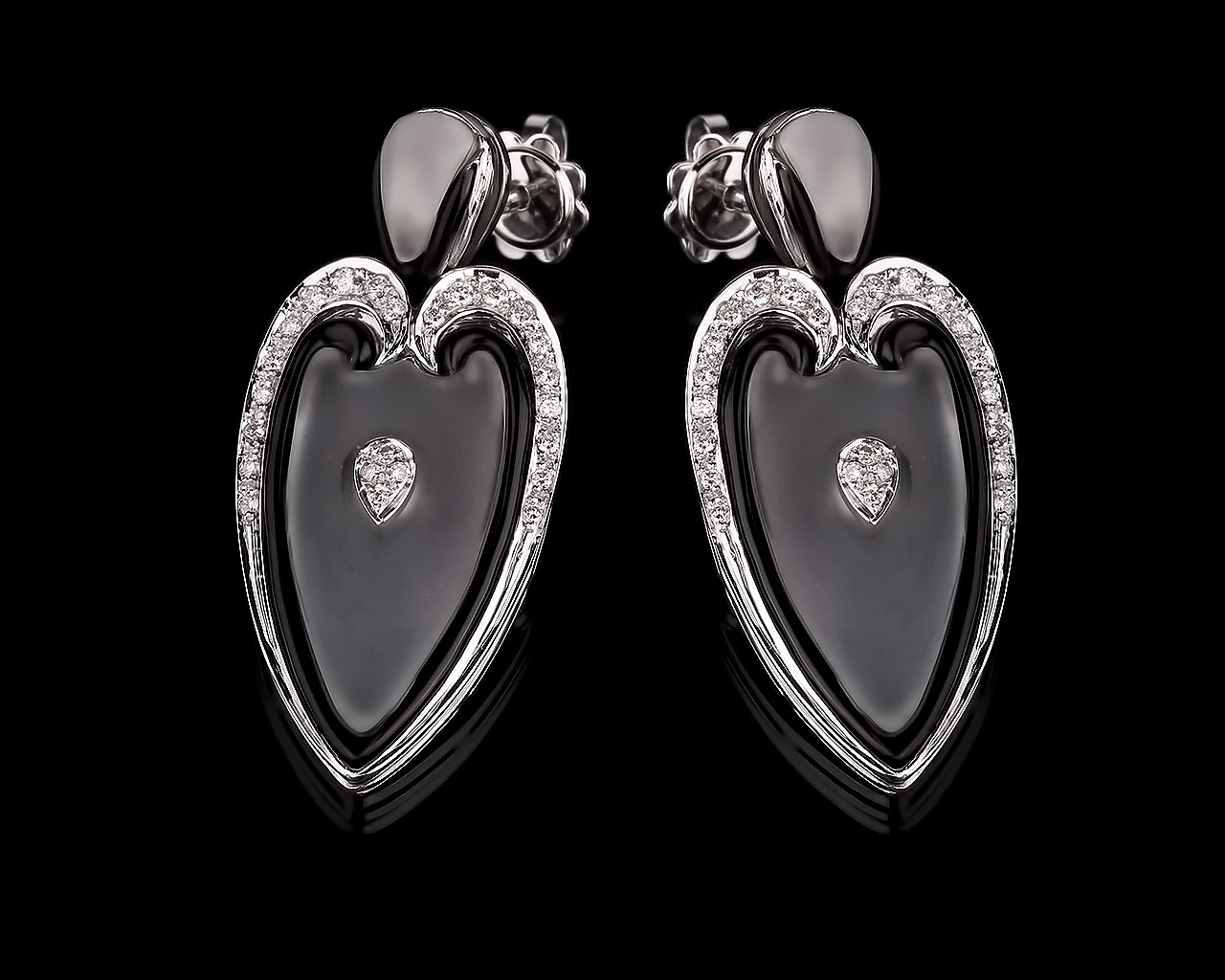 Итальянские золотые серьги с бриллиантами 0.25ct 200317/6