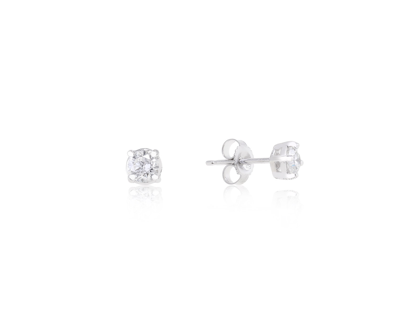 Миниатюрные золотые серьги с бриллиантами 0.36ct 140323/3