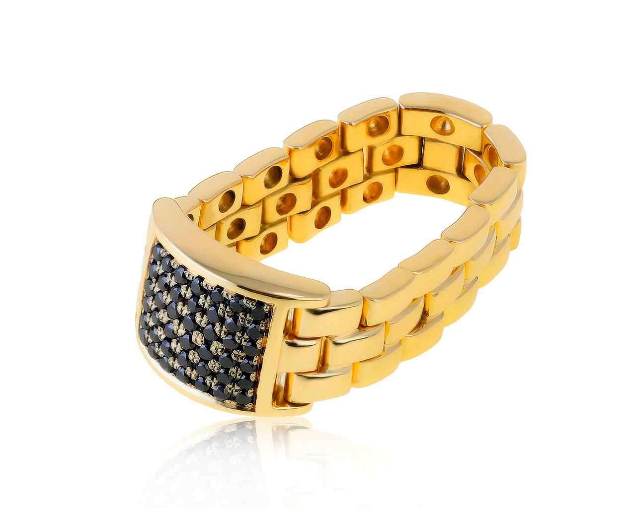 Престижное золотое кольцо с бриллиантами 0.50ct