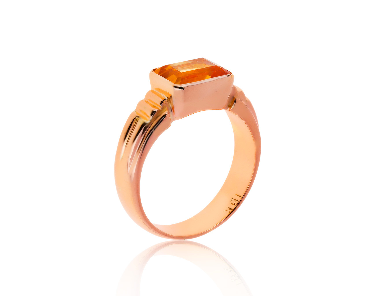 Прекрасное золотое кольцо с цитрином 3.85ct 141219/2 Прекрасное золотое кольцо с цитрином 3.85ct 141219/2