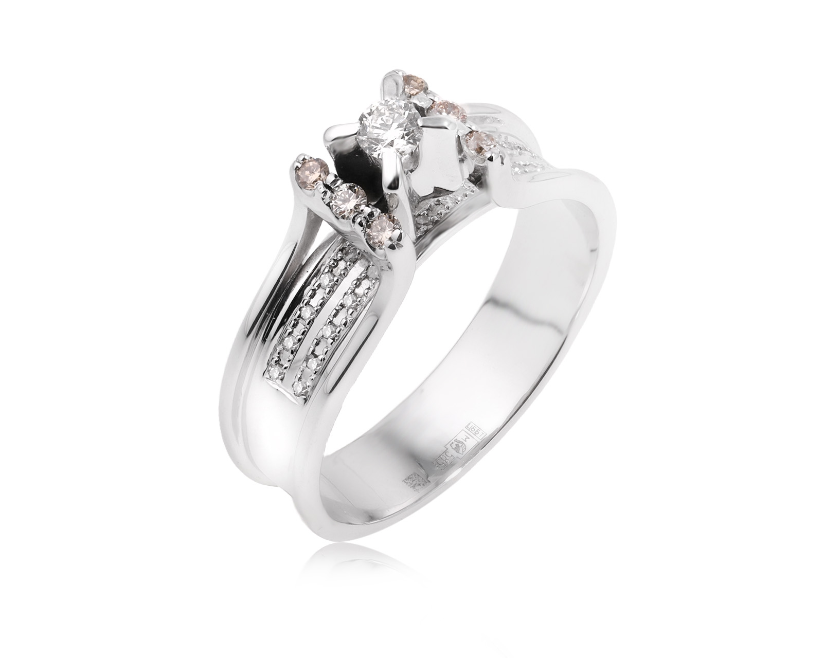 Золотое кольцо с бриллиантами 0.27ct 251225/9