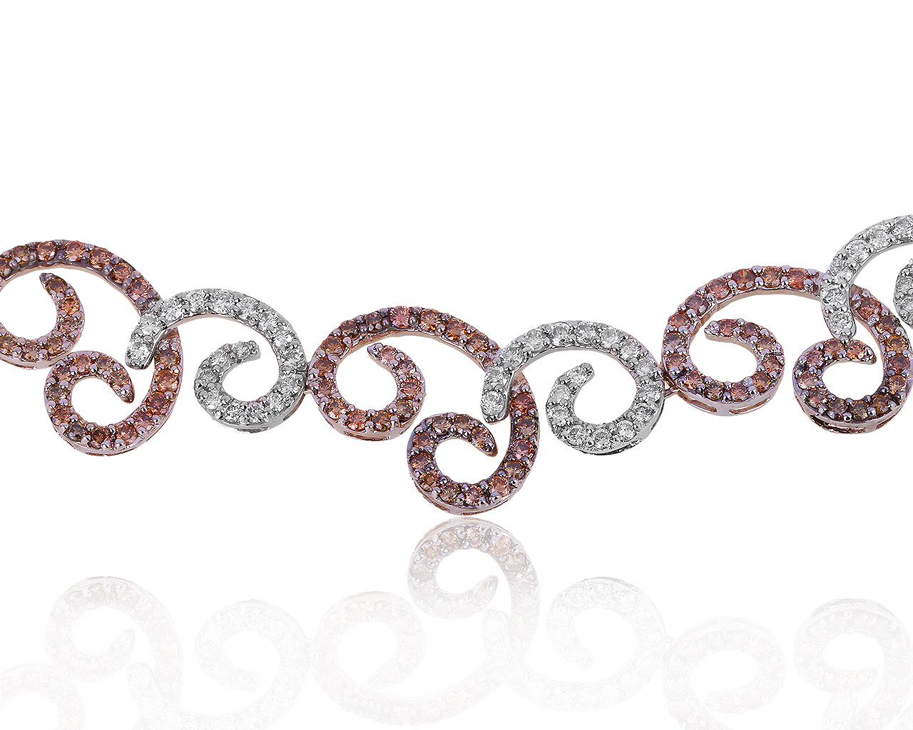 Изысканное золотое колье с бриллиантами 10.90ct 121019/6