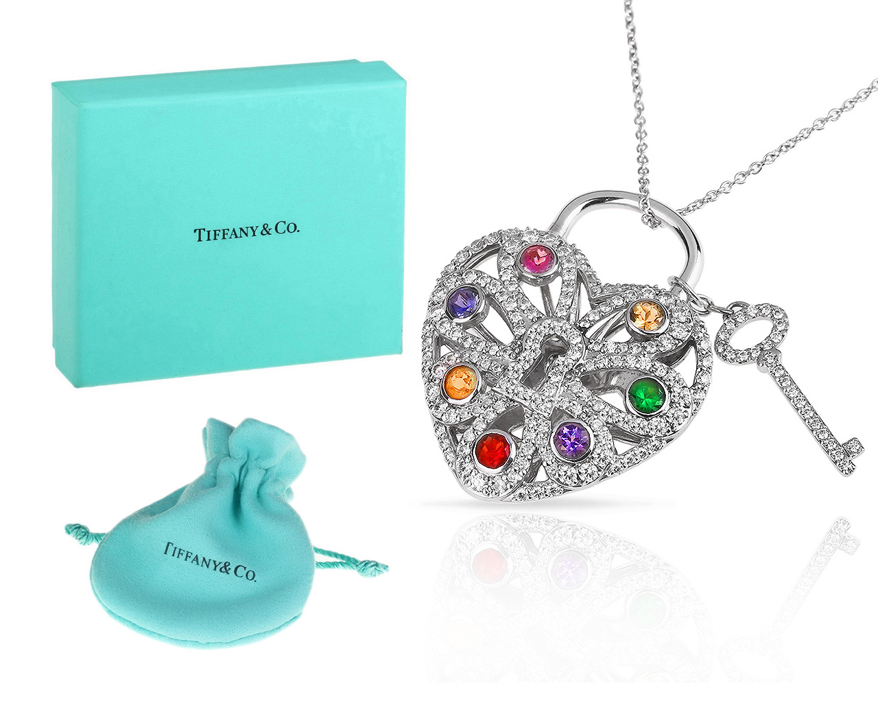 Шикарная золотая подвеска с бриллиантами 0.97ct Tiffany&Co