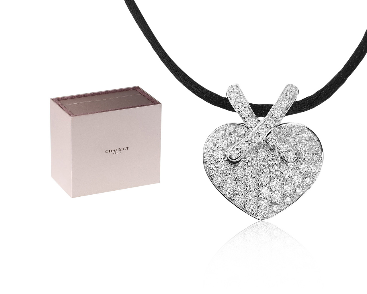 Оригинальный золотой кулон с бриллиантами 2.91ct Chaumet Liens Heart