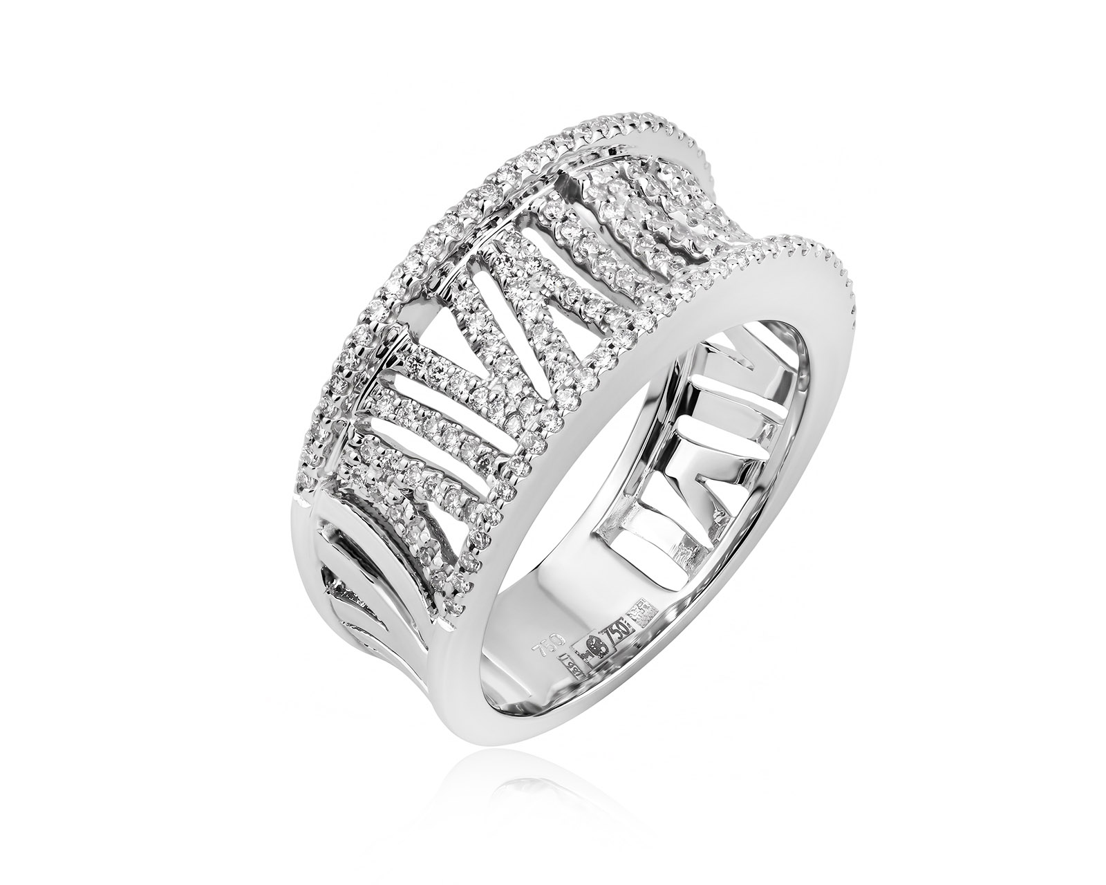 Золотое кольцо с бриллиантами 0.45ct 090726/1