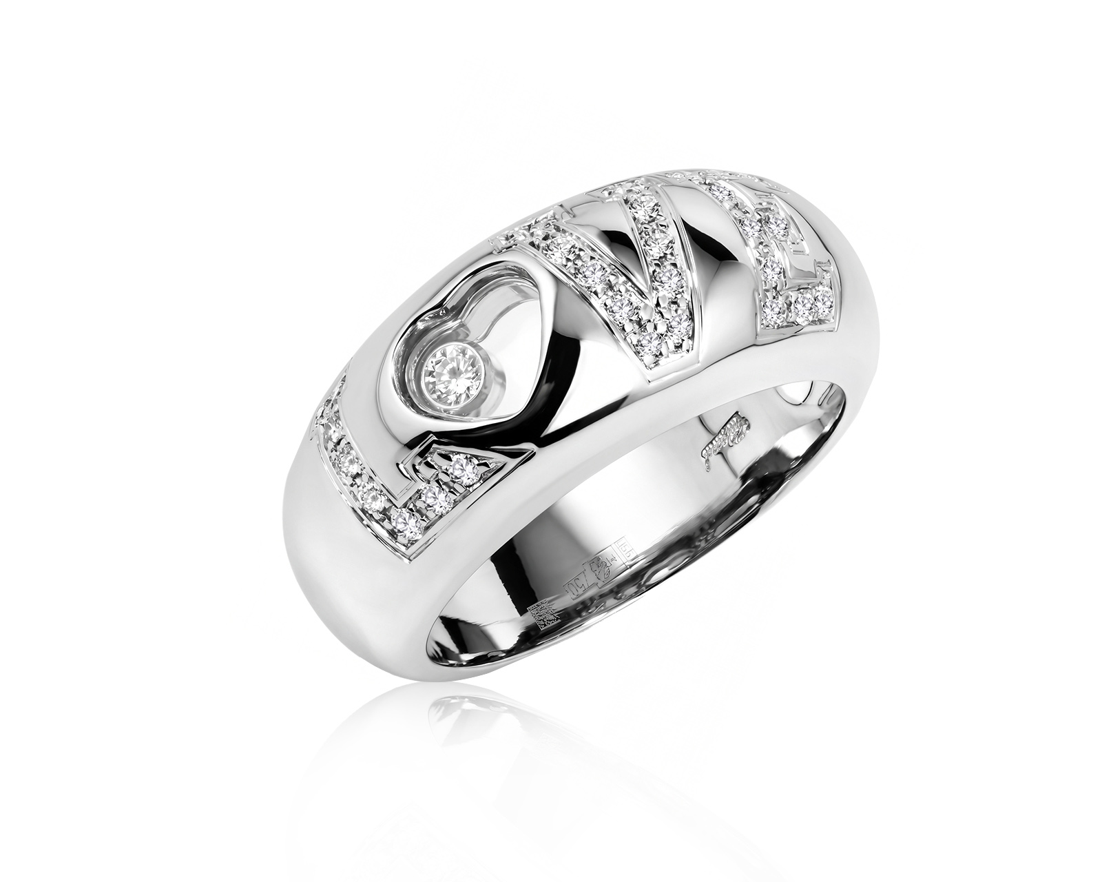 Оригинальное золотое кольцо с бриллиантами 0.29ct Chopard Happy Diamonds Love 040926/8