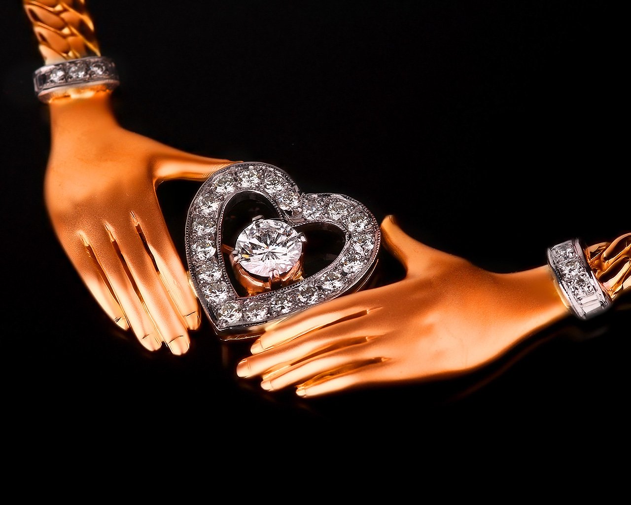 Изящное золотое колье с бриллиантами 0.70ct 190717/1