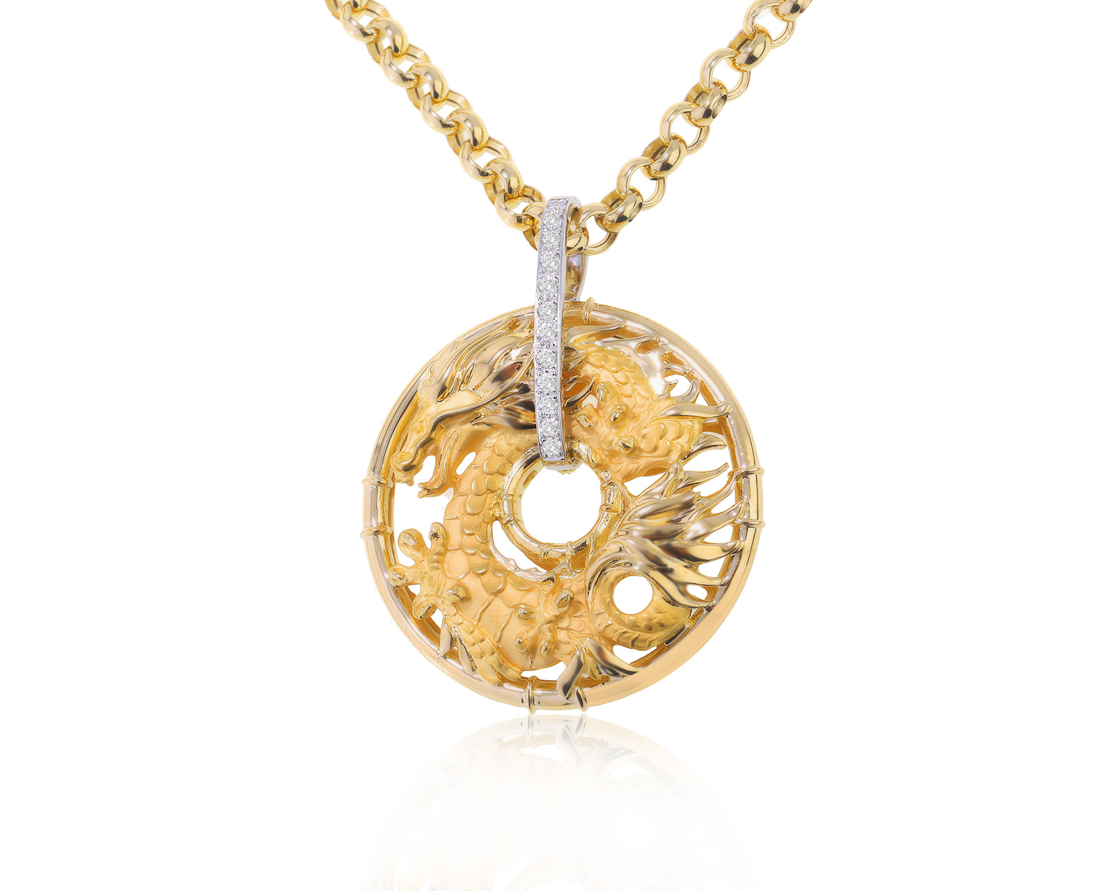 Оригинальный золотой кулон Carrera y Carrera Shanghai Medium 211022/3