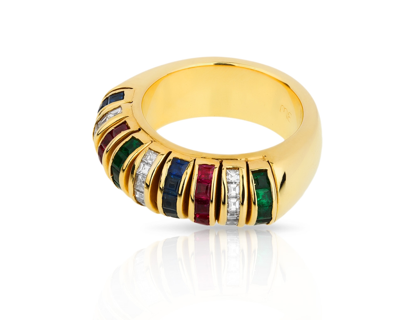 Фееричное золотое кольцо с бриллиантами 0.65ct