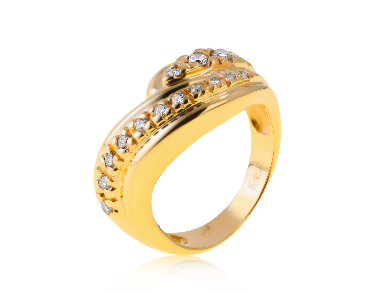 Изумительное золотое кольцо с бриллиантами 0.28ct 150521/11