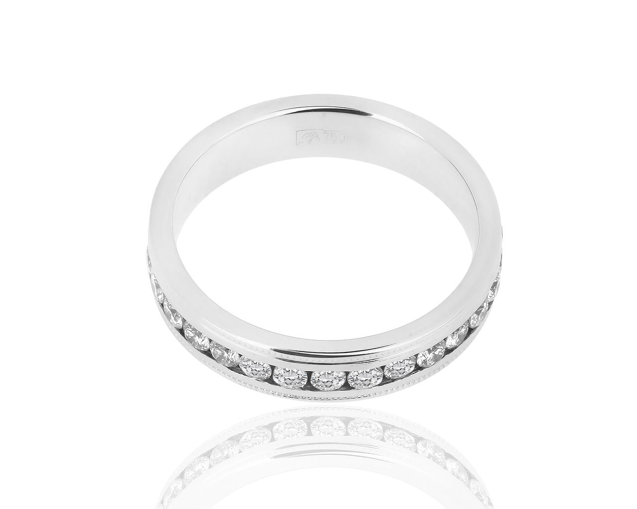 Интересное золотое кольцо с бриллиантами 0.86ct Princess