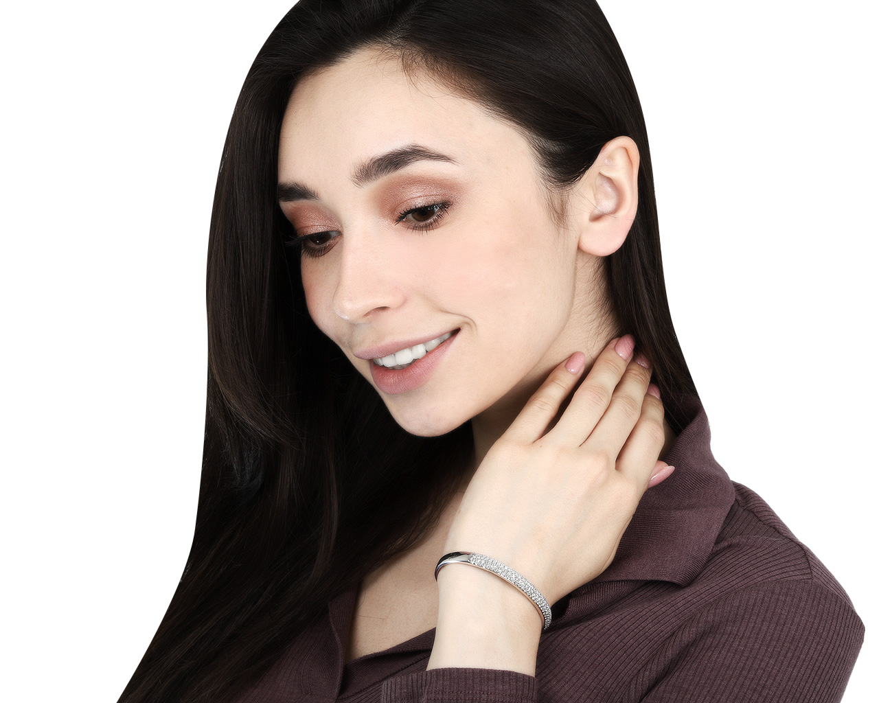 Шикарный золотой браслет с бриллиантами 2.60ct