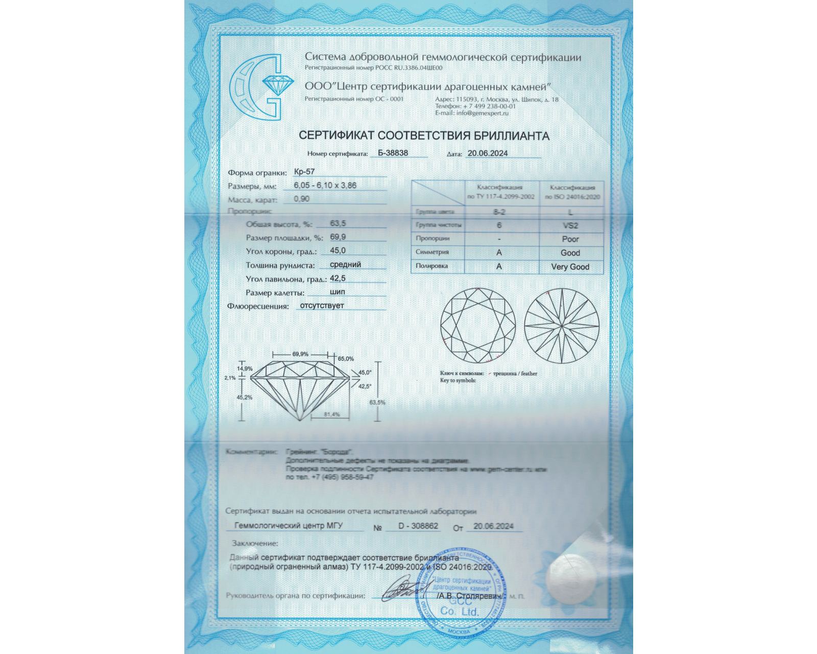 Золотое кольцо-печатка с черными и белыми бриллиантами 1.35ct