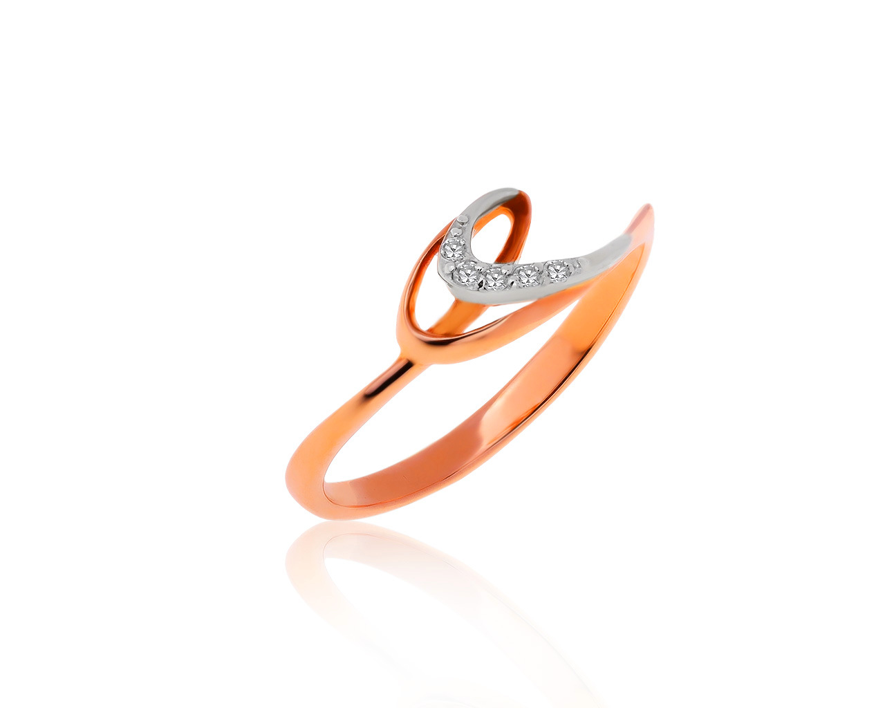Изящное золотое кольцо с бриллиантами 0.03ct 210317/15 Изящное золотое кольцо с бриллиантами 0.03ct 210317/15