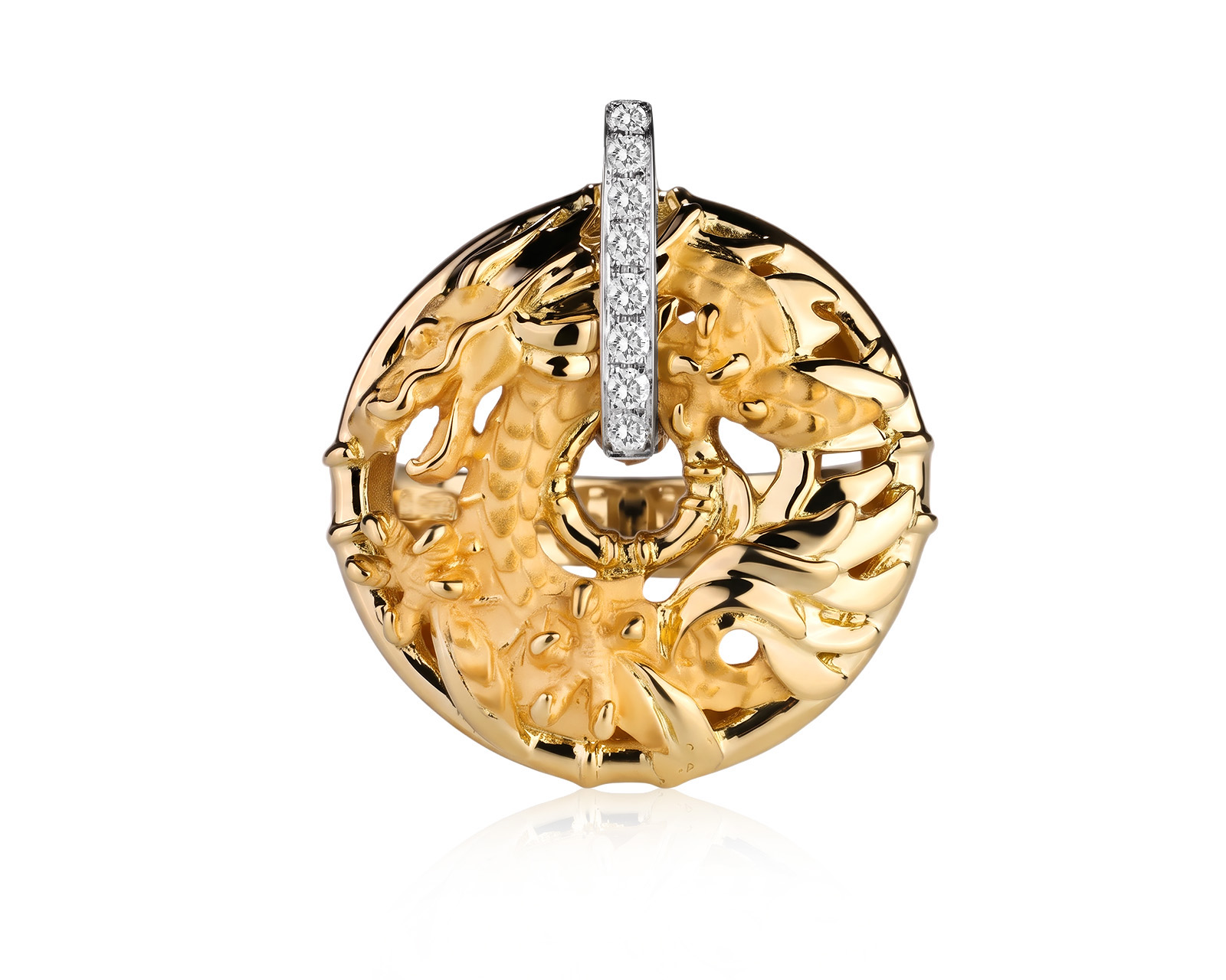 Оригинальное золотое кольцо с бриллиантами 0.09ct Carrera y Carrera Shanghai