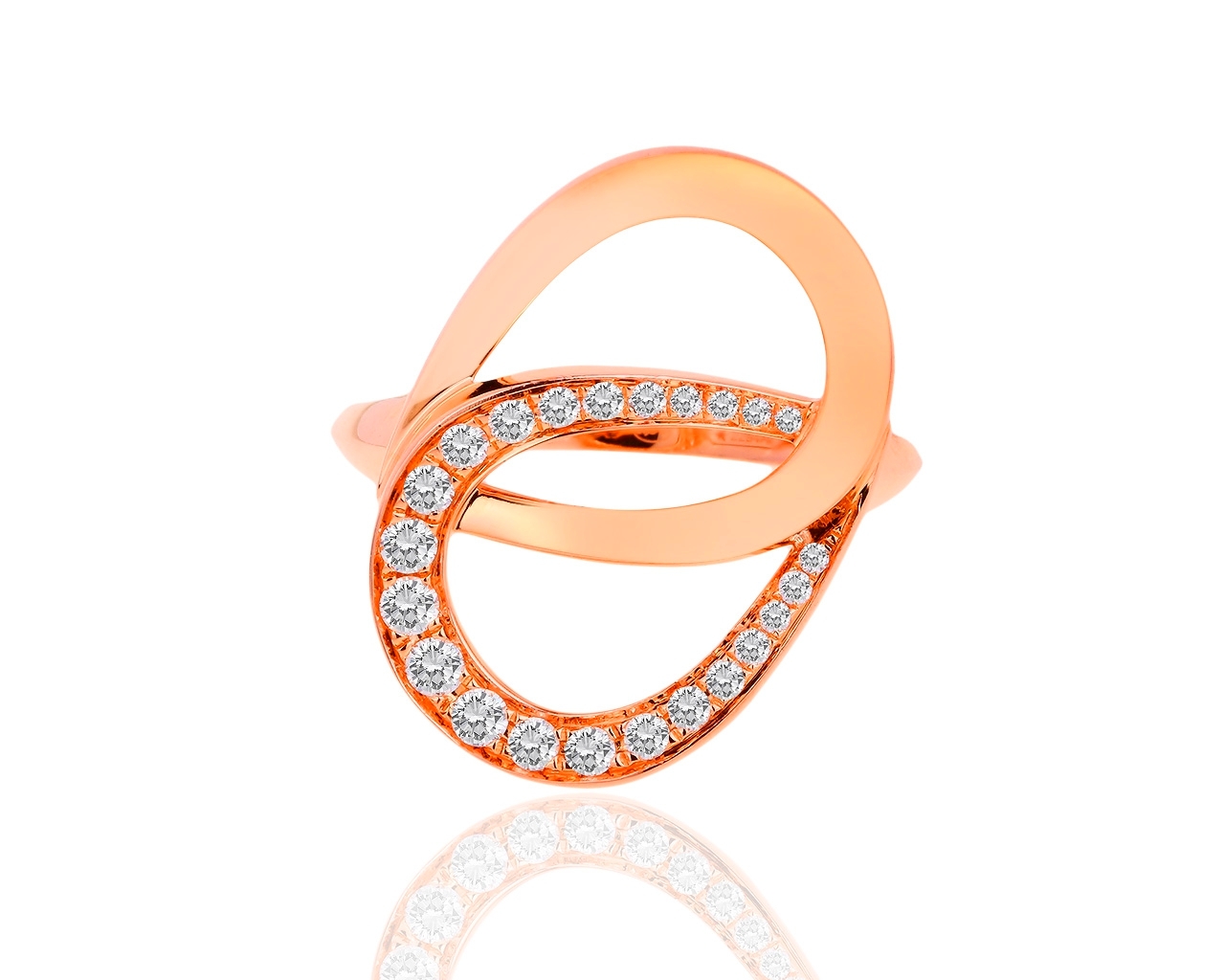 Оригинальное золотое кольцо с бриллиантами 0.30ct Montblanc