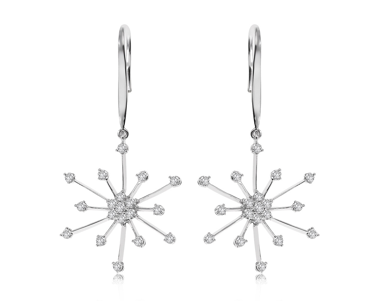 Завораживающие золотые серьги с бриллиантами 0.90ct 180121/1