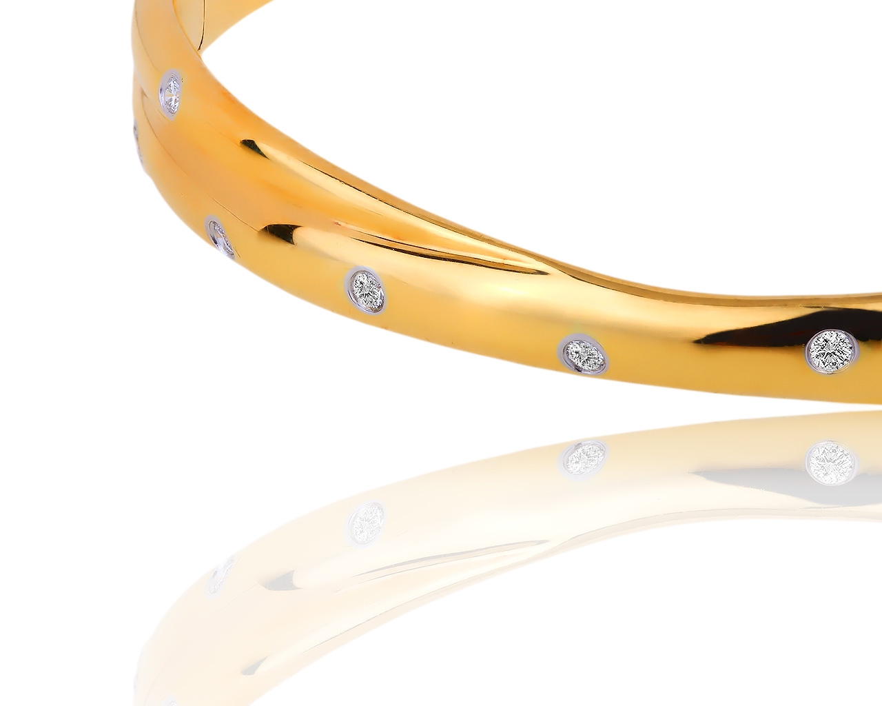 Оригинальный золотой браслет с бриллиантами 0.25ct Tiffany&Co Etoile Crossover