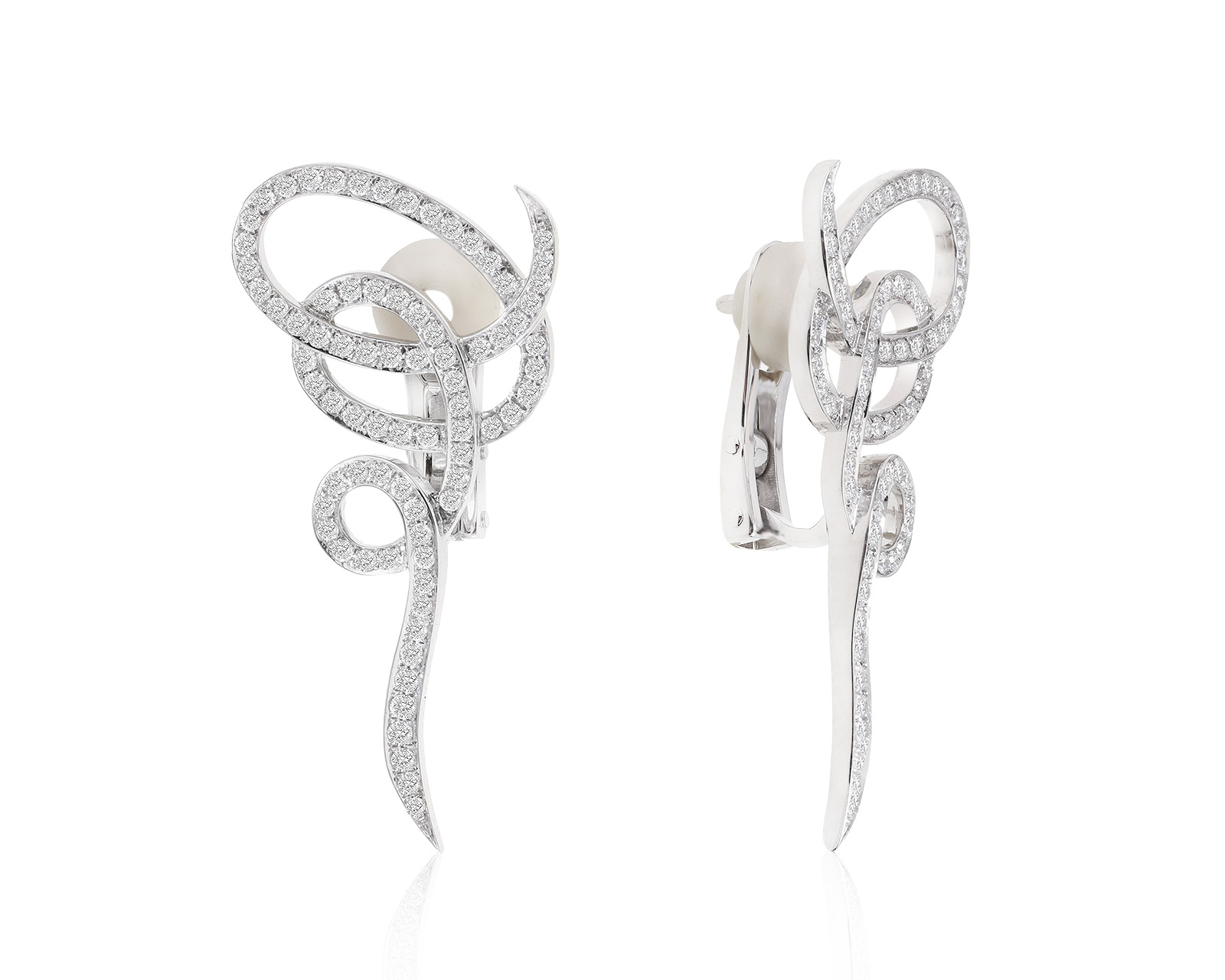 Изысканные золотые серьги с бриллиантами 0.91ct 061021/3