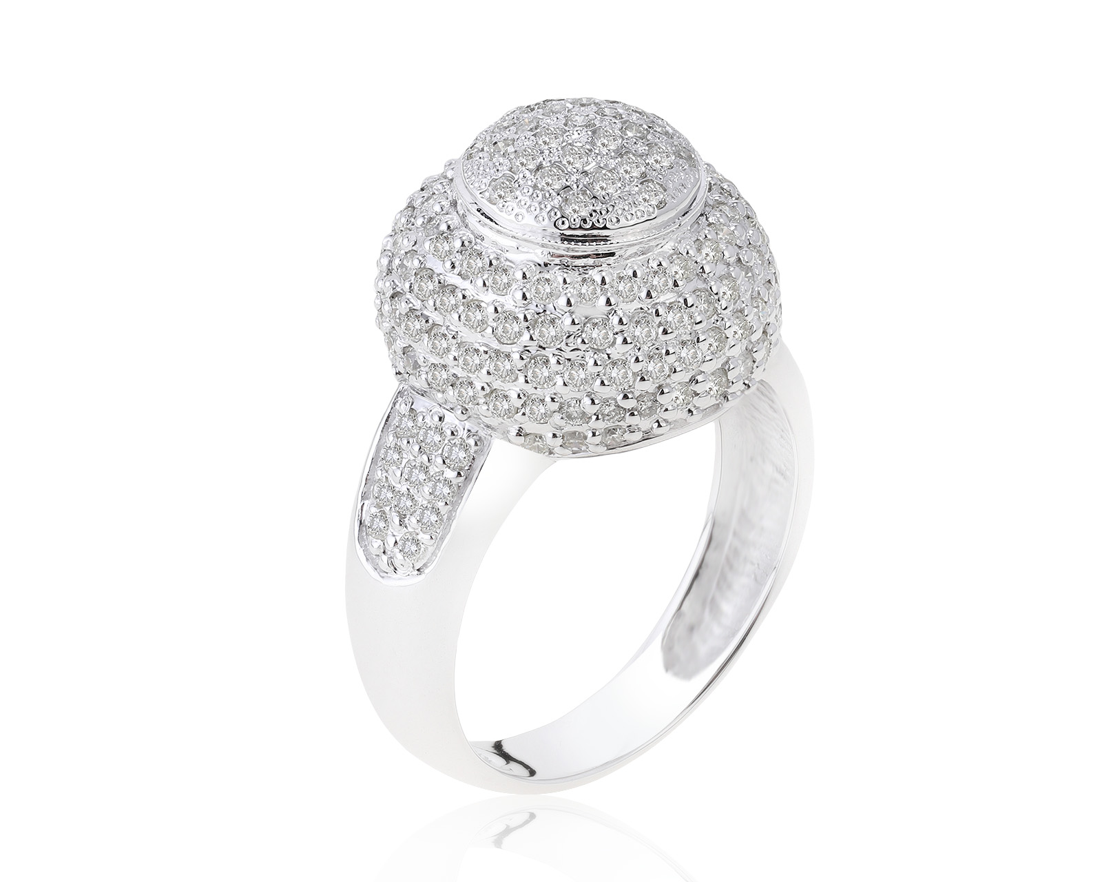 Престижное золотое кольцо с бриллиантами 0.89ct 241121/1