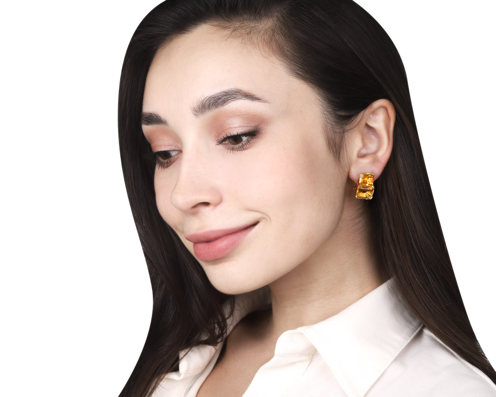 Оригинальные золотые серьги с цитринами 16.29ct Damiani