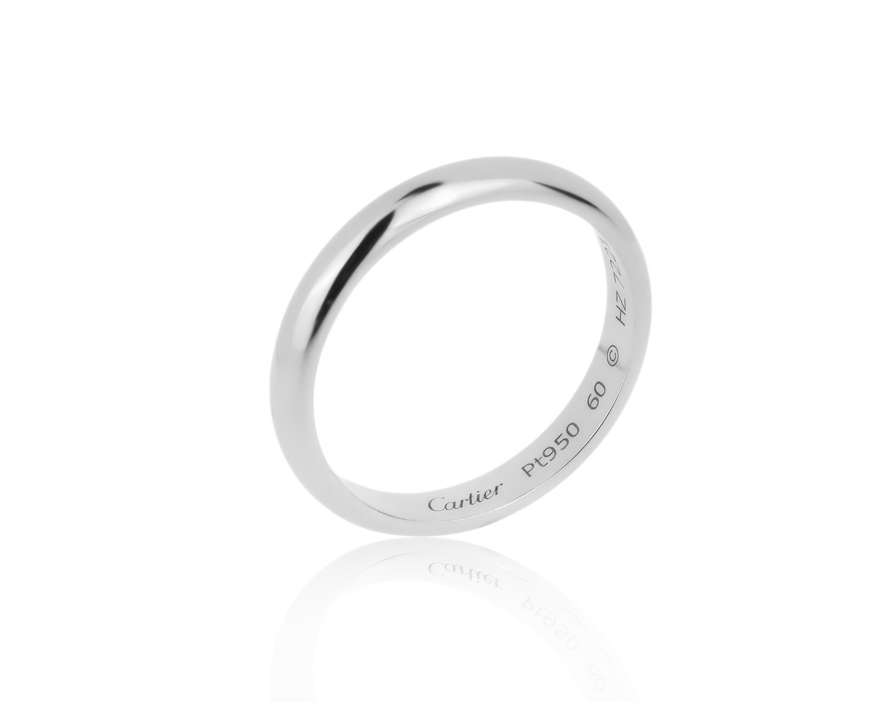 Оригинальное платиновое кольцо Cartier 280120/2 Оригинальное платиновое кольцо Cartier 280120/2