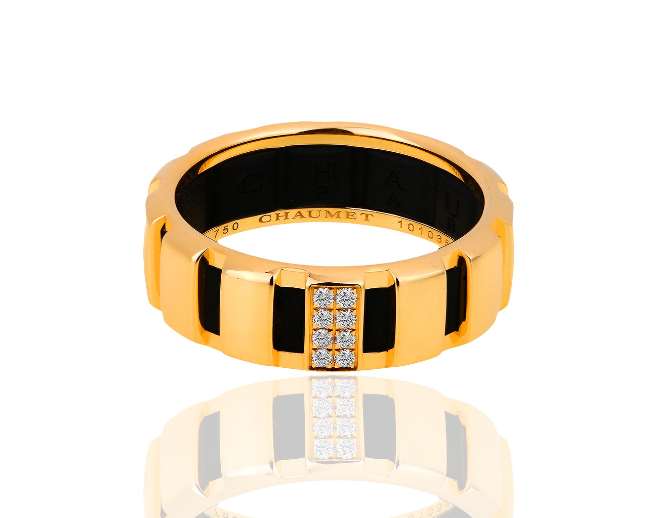 Оригинальное золотое кольцо с бриллиантами Chaumet Class One  181118/1