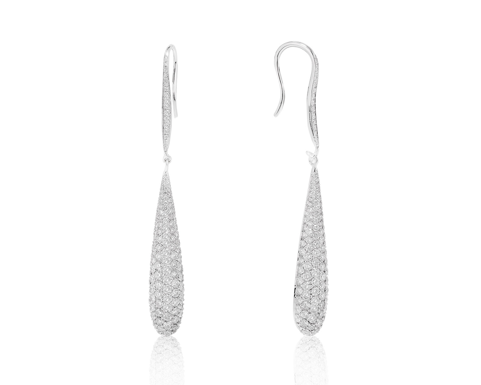 Прекрасные золотые серьги с бриллиантами 3.22ct 301122/2