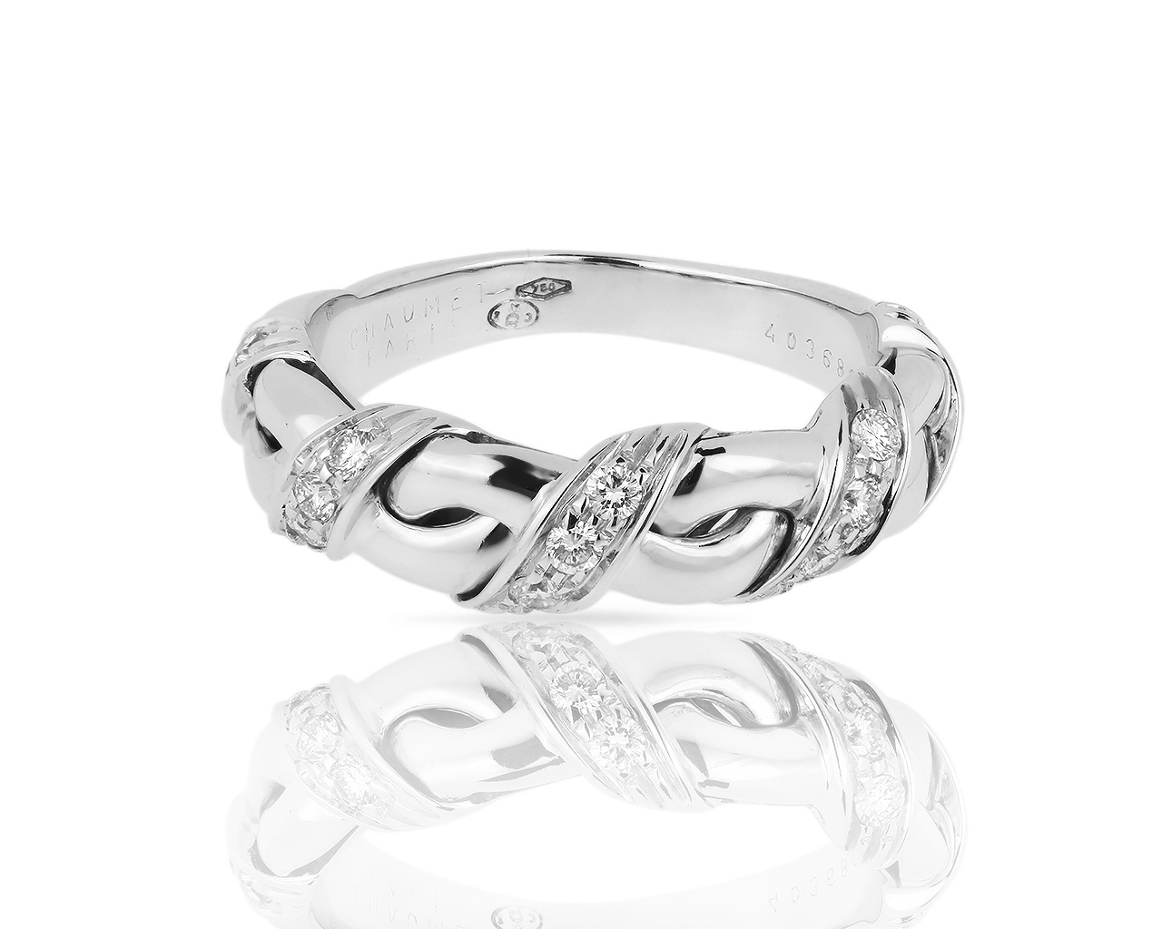 Модное золотое кольцо с бриллиантами 0.28ct Chaumet 170618/1