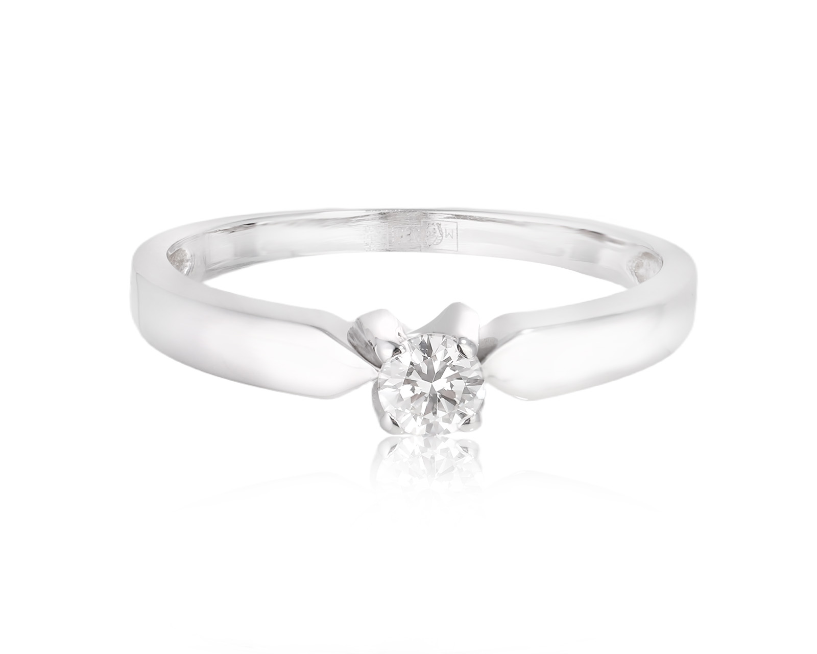 Золотое кольцо с бриллиантом 0.16ct 181124/5 Золотое кольцо с бриллиантом 0.16ct 181124/5