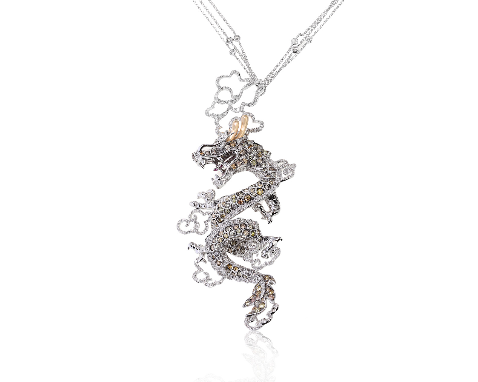 Эксклюзивный золотой кулон с бриллиантами 5.81ct 280622/3