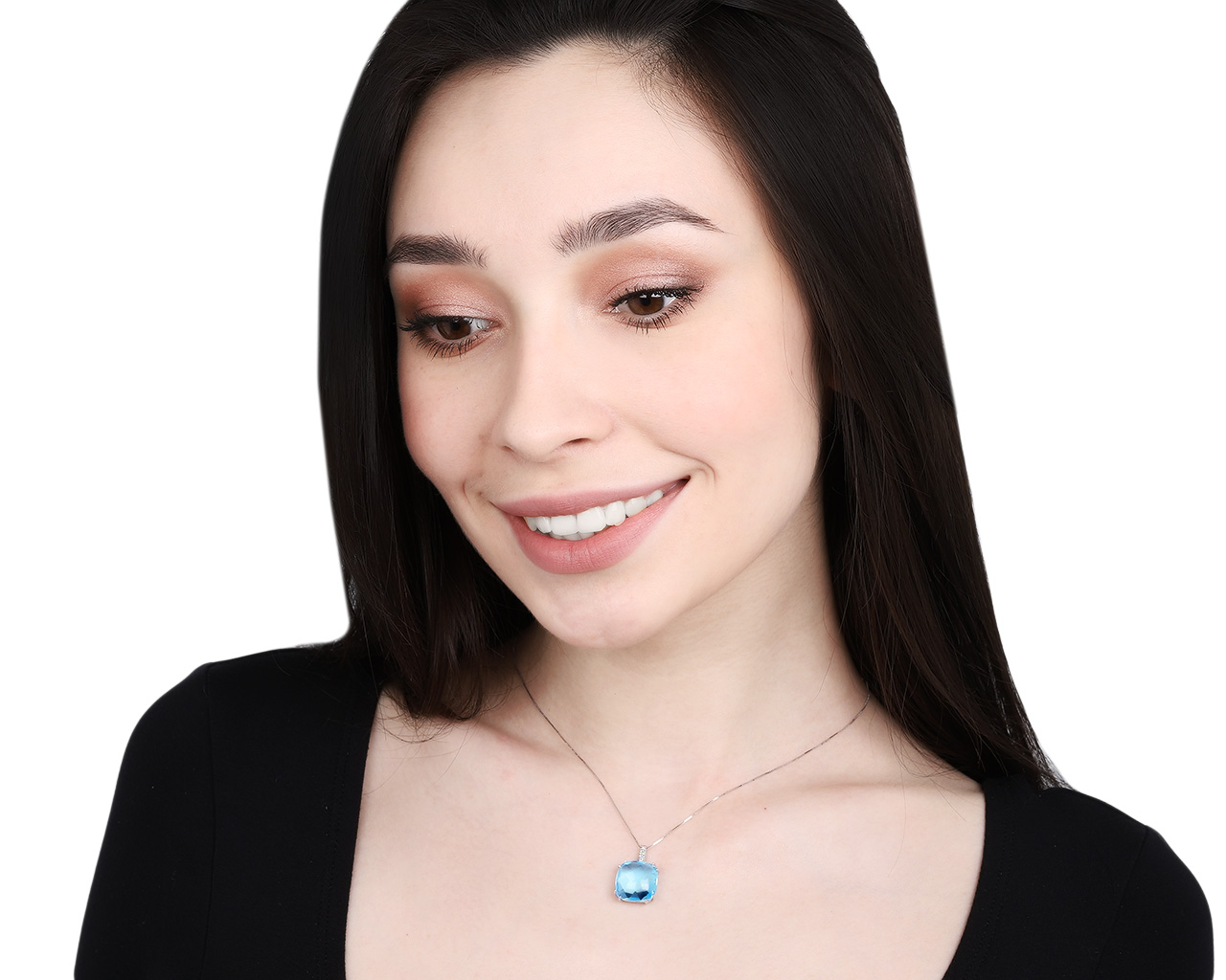 Оригинальный золотой кулон с топазом 13.95ct Kiara