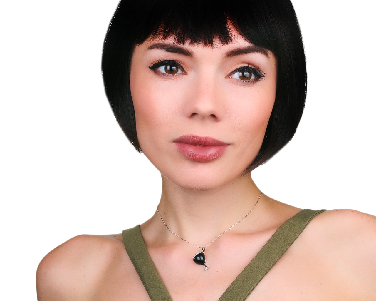 Золотая подвеска с ониксом и бриллиантами Roberto Bravo