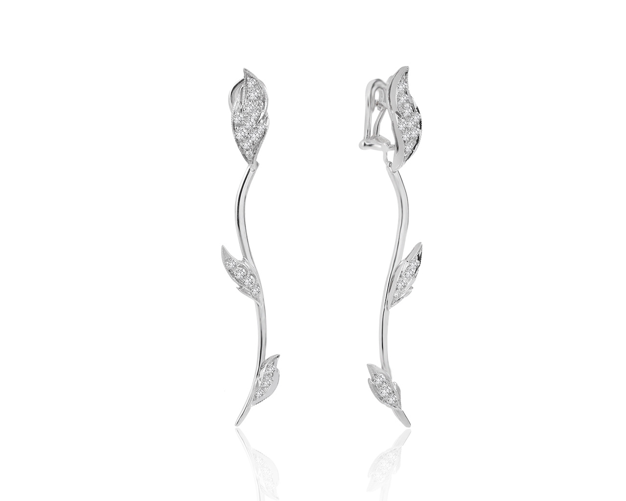 Оригинальные золотые серьги с бриллиантами 1.04ct Luca Carati
