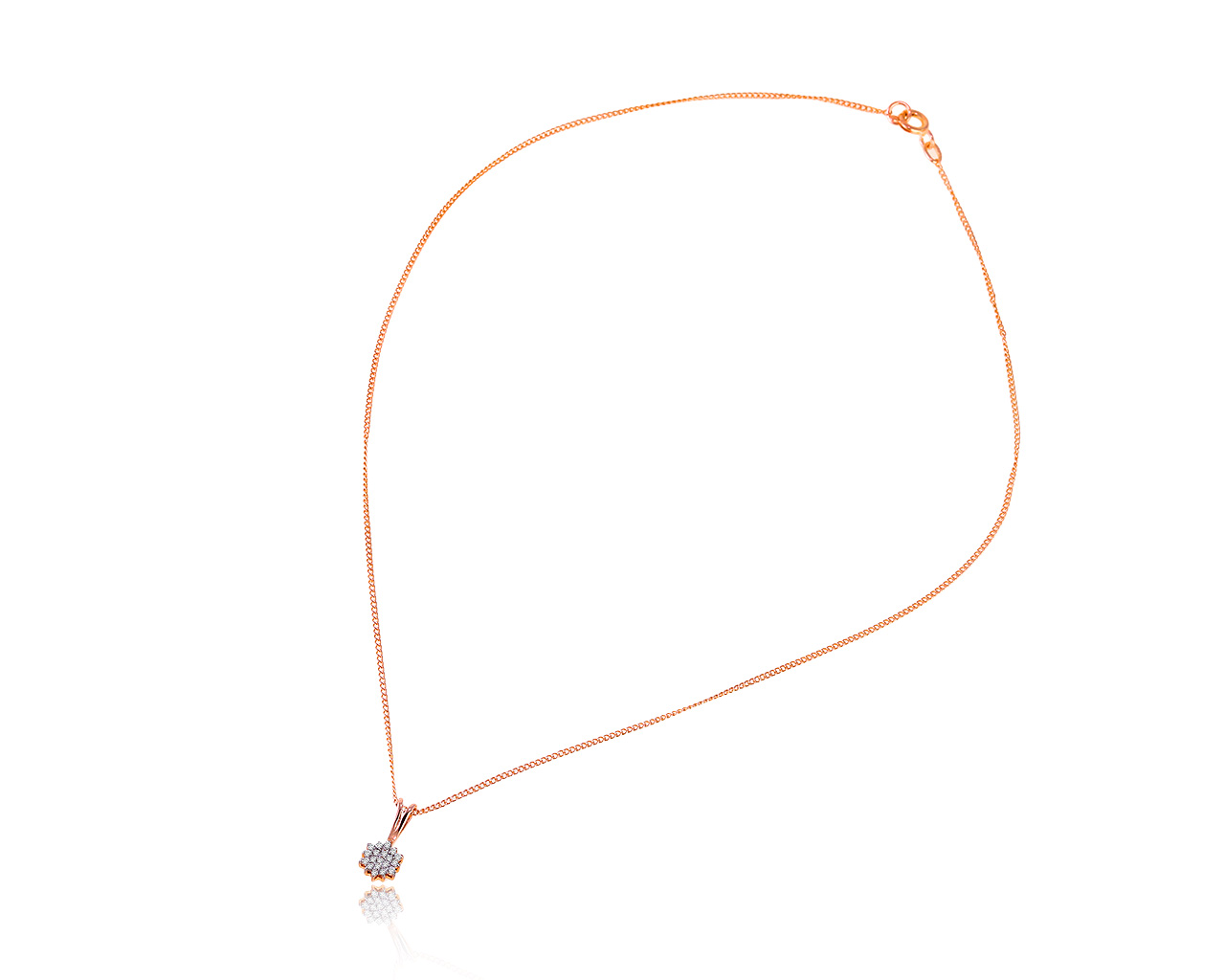Изящный золотой кулон с бриллиантами 0.11ct