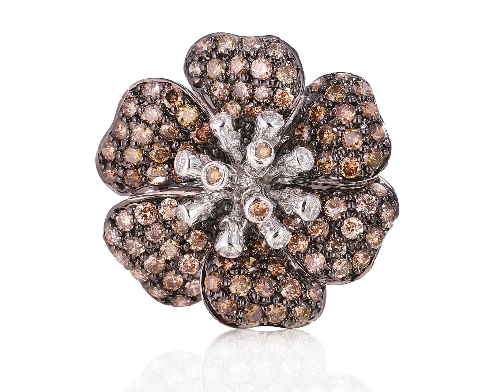 Золотое кольцо с бриллиантами 1.44ct