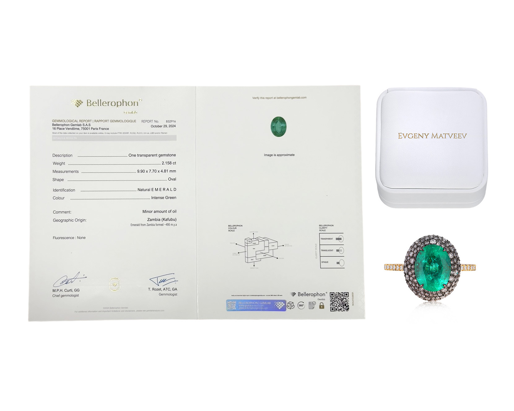 Золотое кольцо с изумрудом Замбия 2.15ct Evgeny Matveev