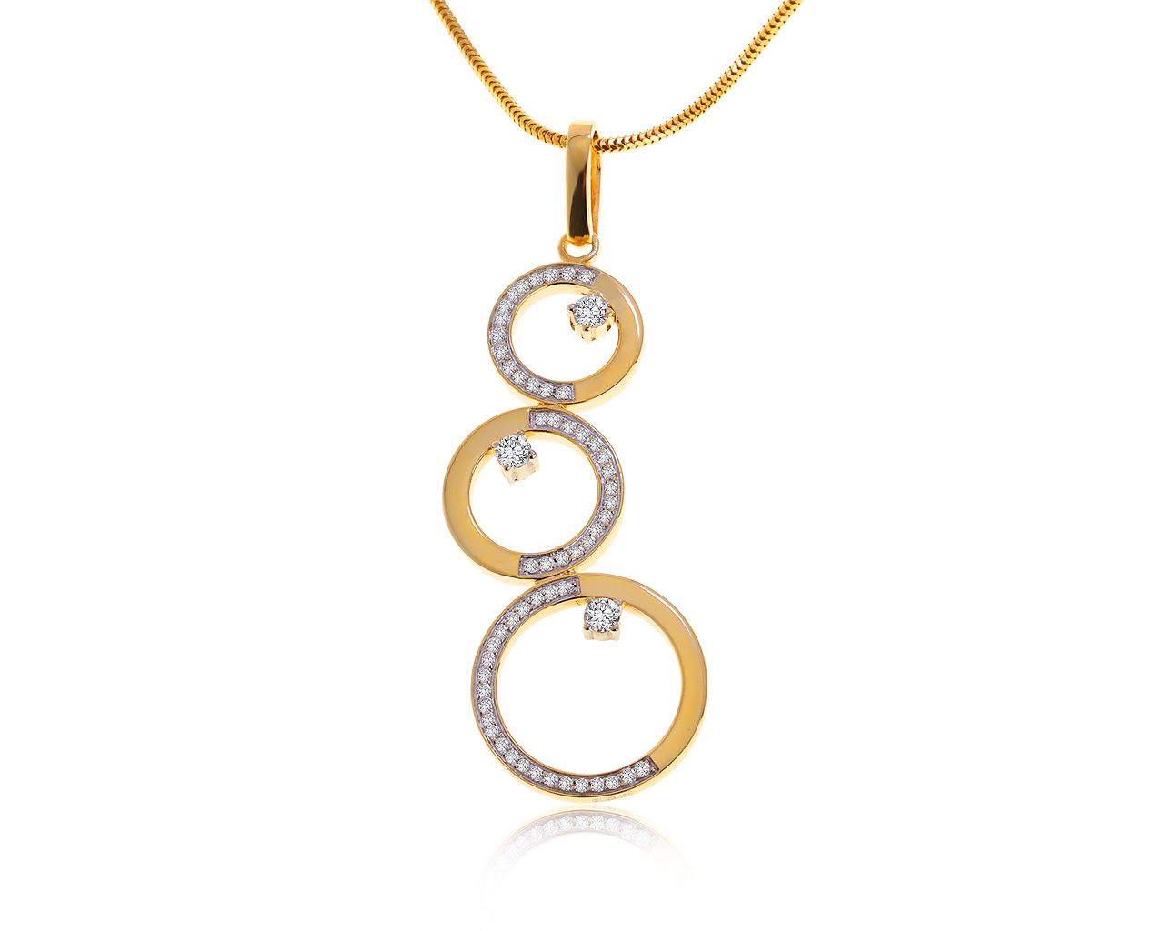 Превосходный золотой кулон с бриллиантами 0.54ct 060321/6